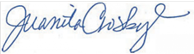 Signature of Juanita Crosby