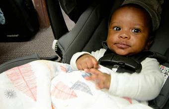 Baby in a car seat