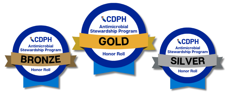 Antimicrobial Stewardship Honor Roll Medals: Gold, Silver and Black