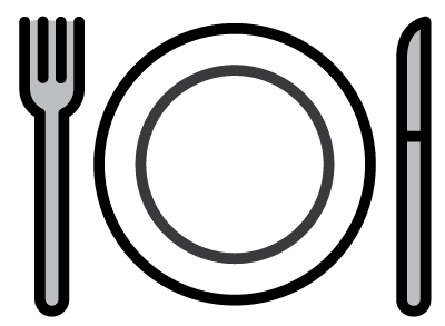 plate with fork and knife