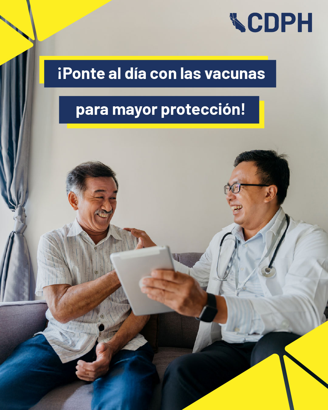 ¡Ponte al día con las vacunas para mayor protección! ¡Ponte al día con las vacunas para mayor protección!