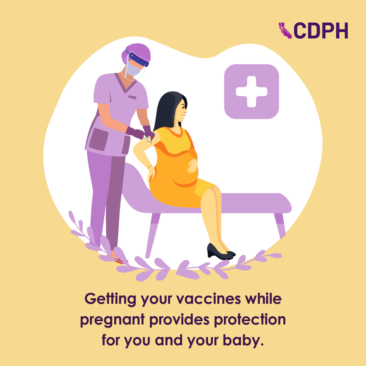 Getting your vaccines while pregnant provides protection for you and your baby